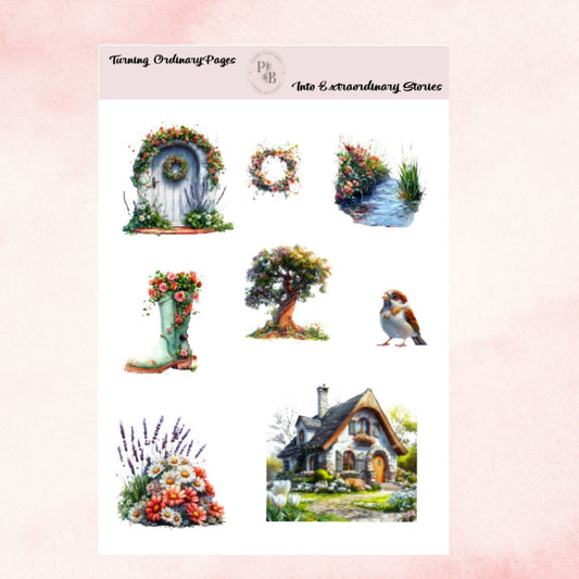 Journal Sticker Walk in the Garden