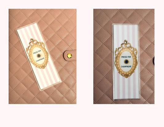 PRESS FOR CHAMPAGNE BOOKMARK