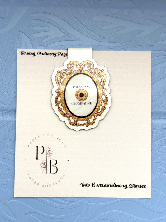 PRESS FOR CHAMPAGNE MAGNETIC BOOKMARK