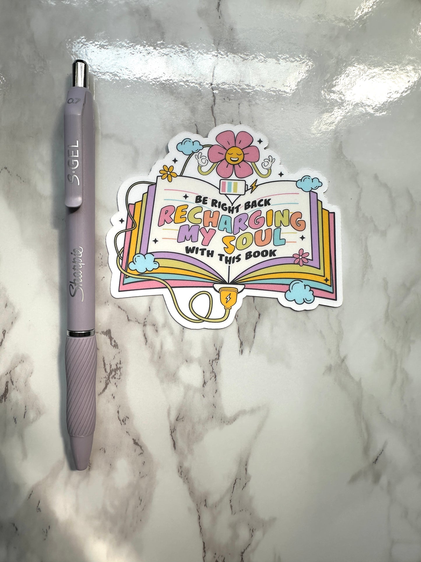 Be right back recharging my soul with this book sticker