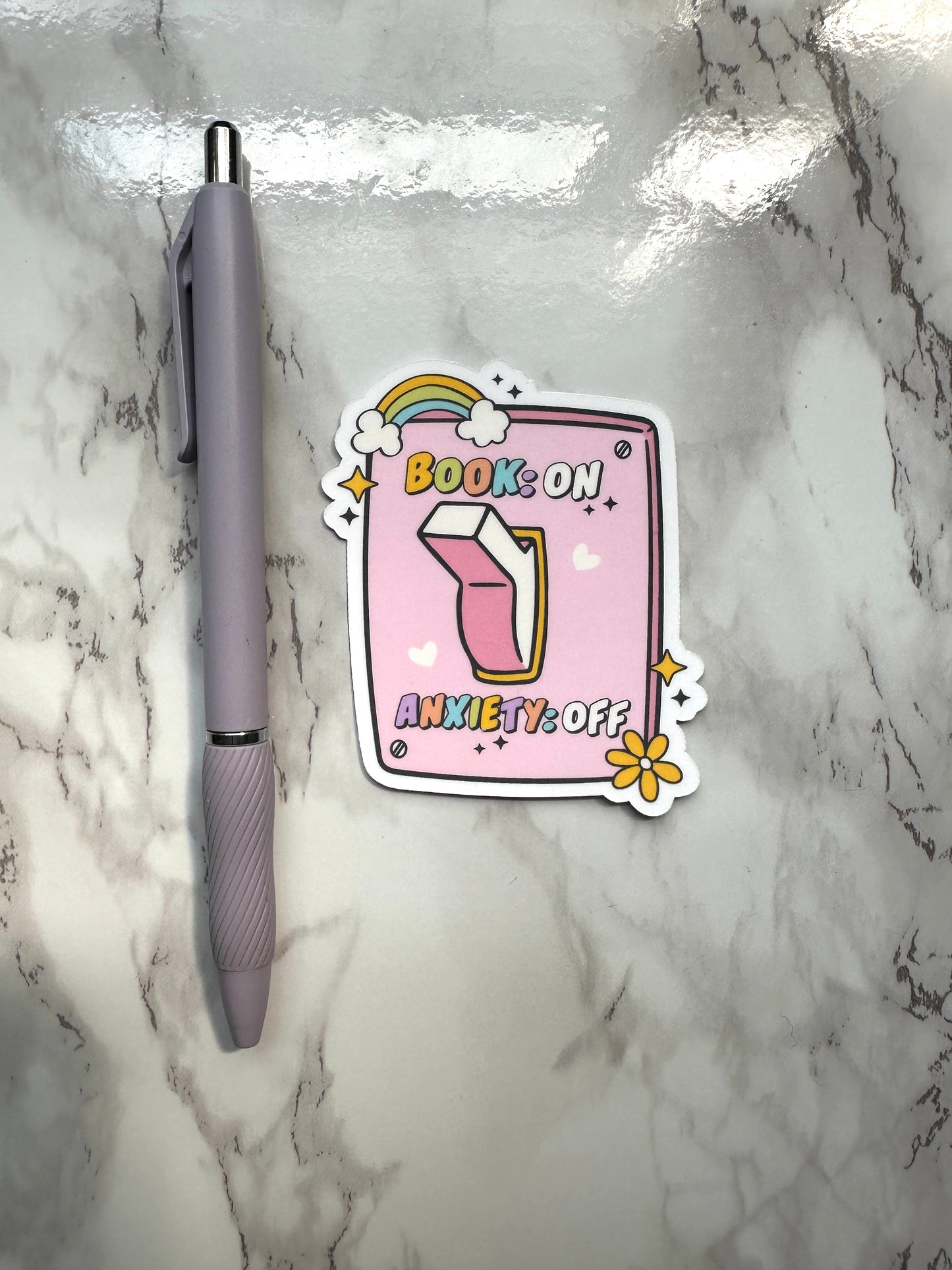 Book On Anxiety Off Die Cut Sticker