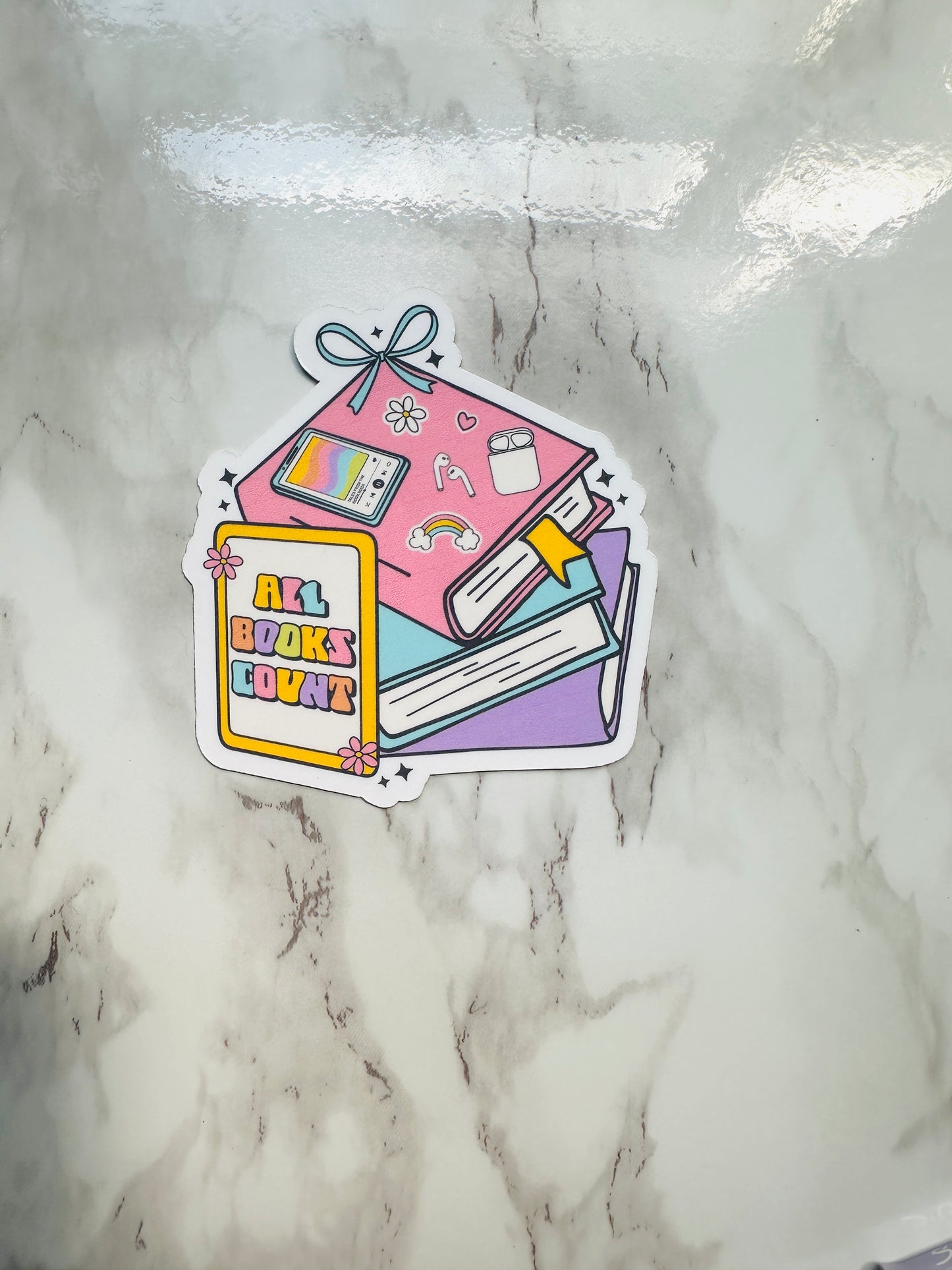 All Books Count Die Stickers