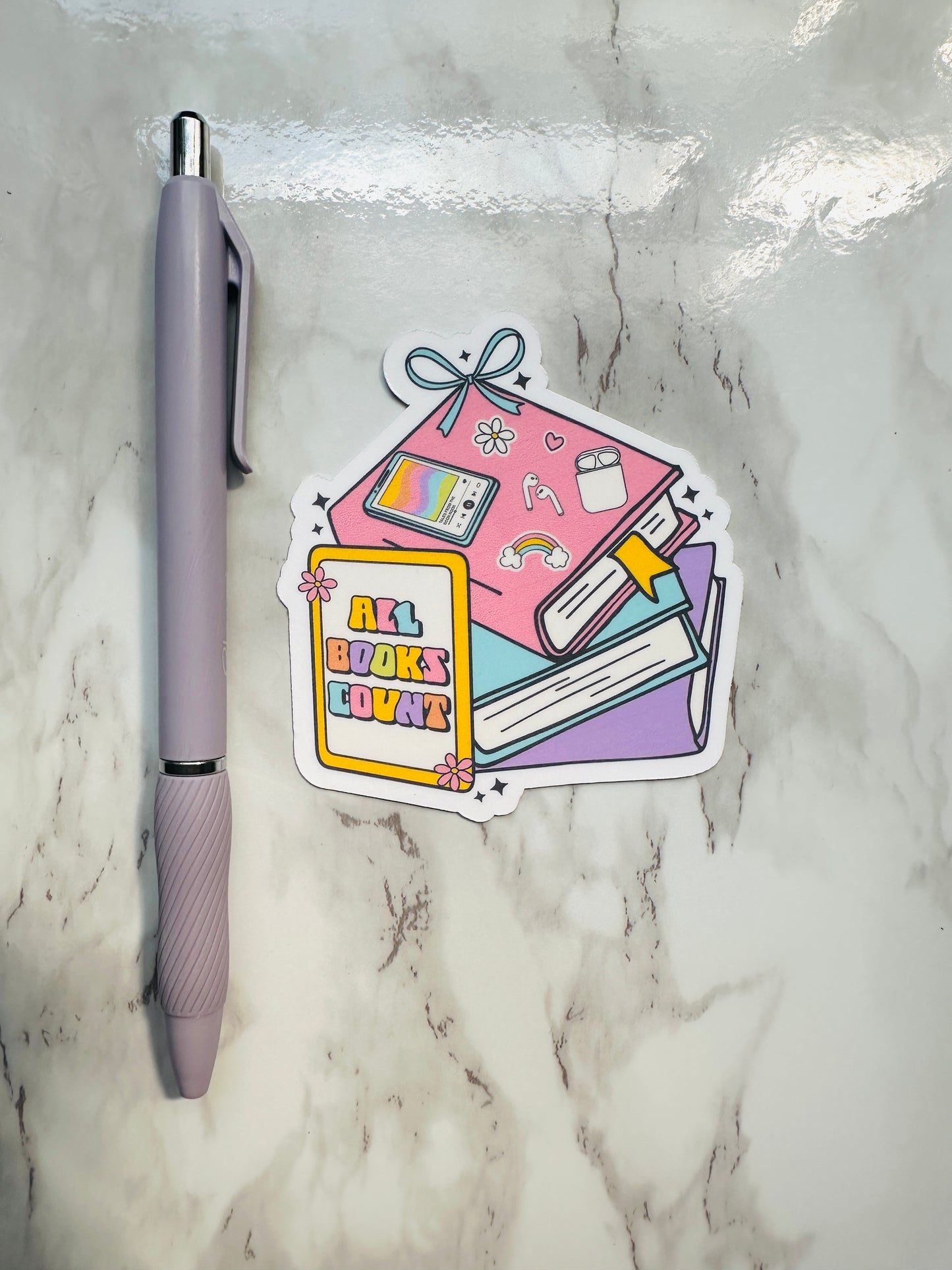 All Books Count Die Stickers