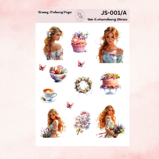 Spring journal stickers- Sheet A-E