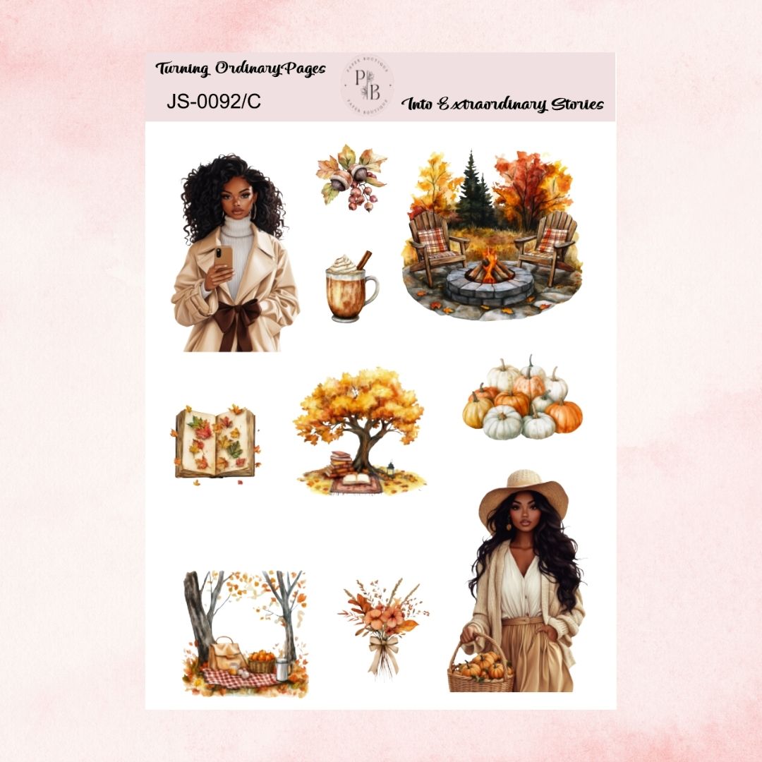 FALLING LEAVES JOURNAL STICKERS