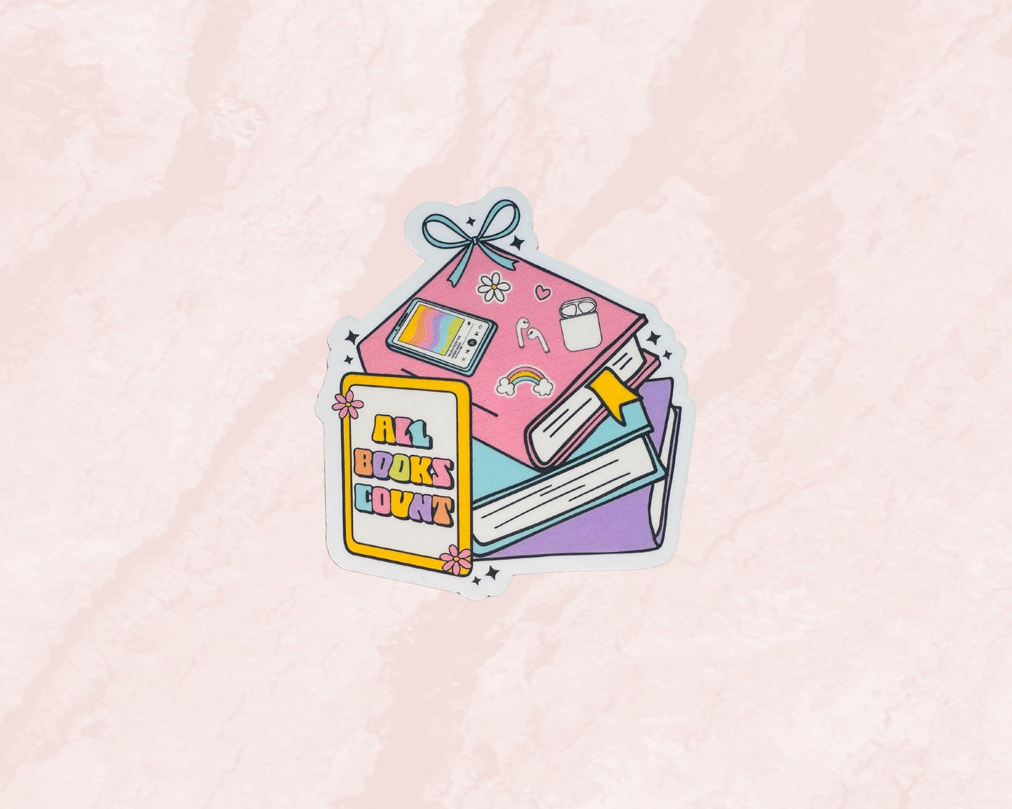 All Books Count Die Stickers